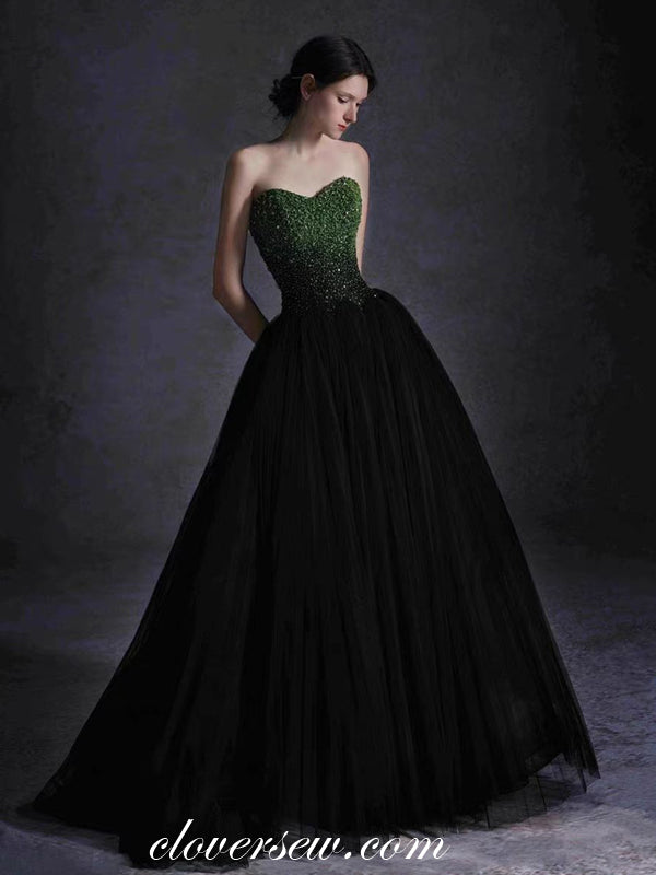 green and black formal dresses Green and Black Sweetheart Neckline Fitted Dress 36670