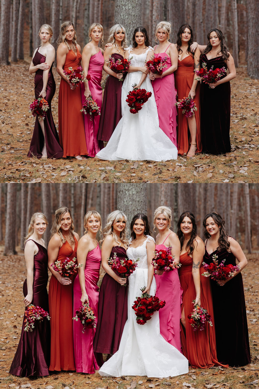 Embroidery Organza Flower Straps A-line With Slit Wedding Dresses, CW0431