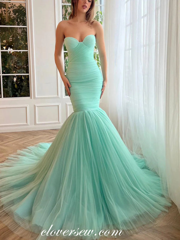 tiffany blue colored prom dresses Floral Neck Fairy Wedding Guest Dress Tiffany Blue Pleating Tulle Sweetheart