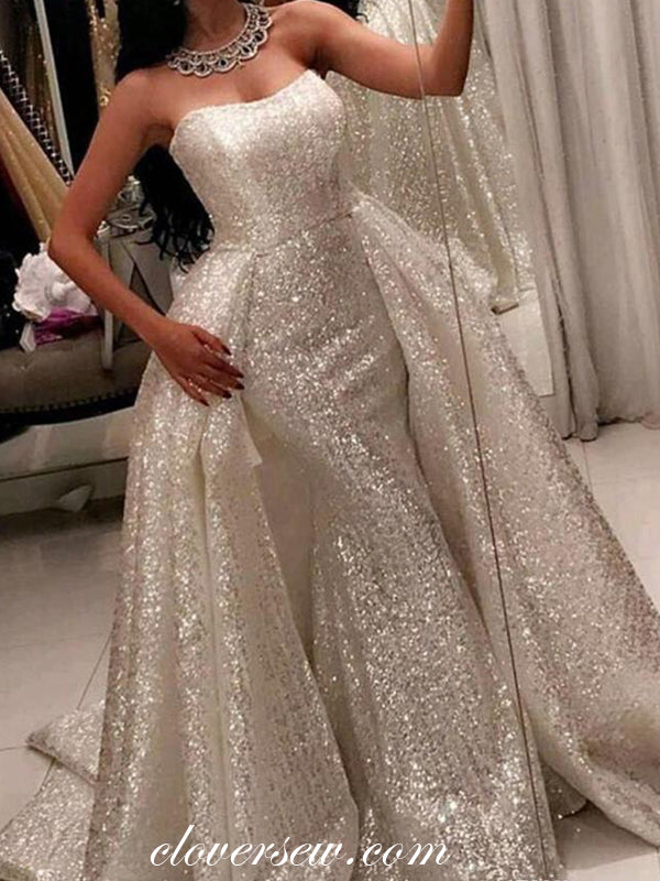 Fashion Sequin Strapless Detachable Skirt Formal Dresses, CP0096 clover sew Fashion Sequin Strapless Detachable Skirt Formal Dresses, CP0096 clover sew