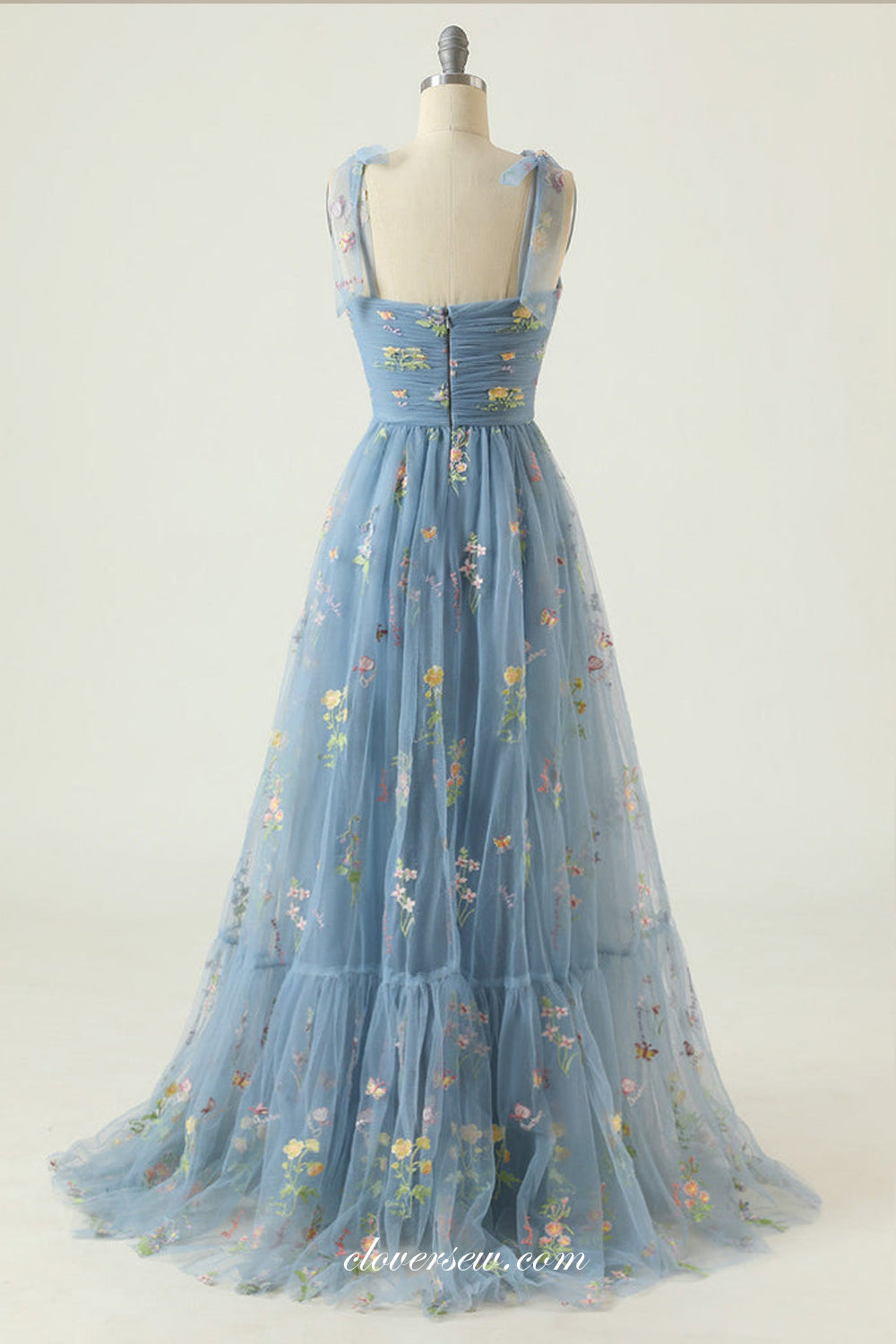 Popular Embroidery Tulle Pleating A-line Prom Dresses For Teens, CP0946