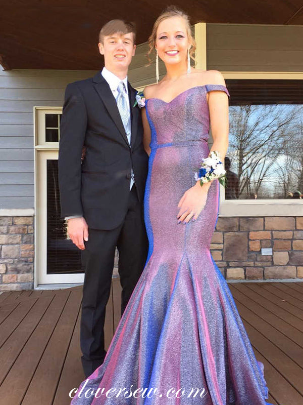 Purple Shiny Satin Off The Shoulder Mermaid Prom Dresses,CP0262 Custom Size(leaving a note) / Custom Color(leaving a note) Purple Shiny Satin Off The Shoulder Mermaid Prom Dresses,CP0262 Custom Size(leaving a note) / Custom Color(leaving a note)