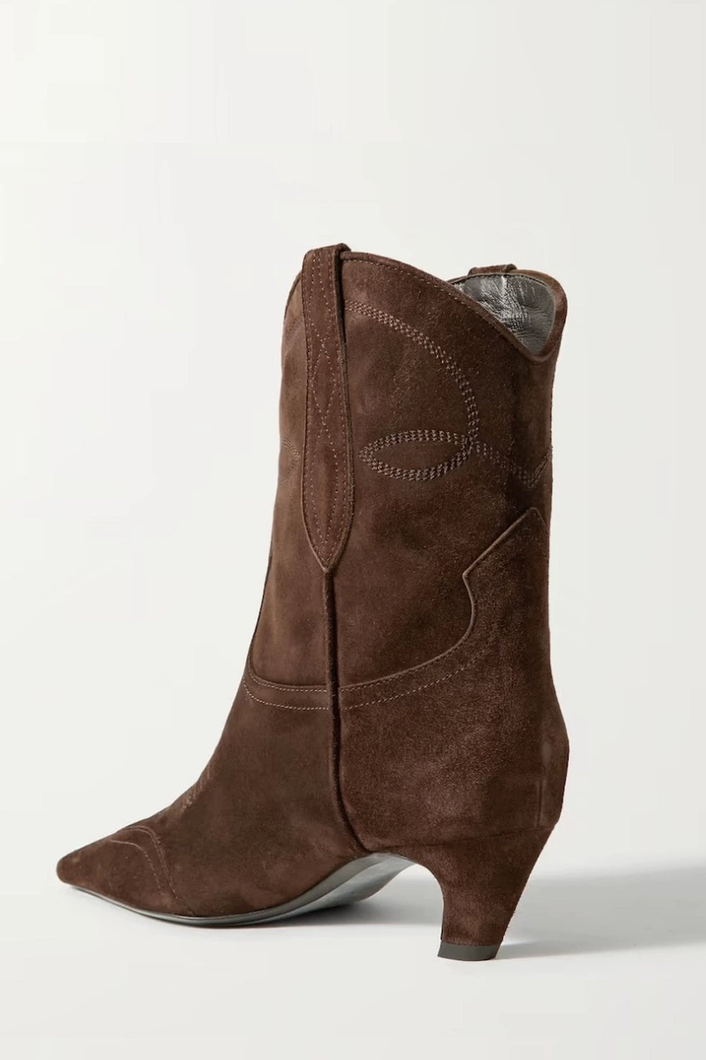 Square-toe Embroidered Ankle Boots Slip-on Suede Plus Size Autumn Winter Boots