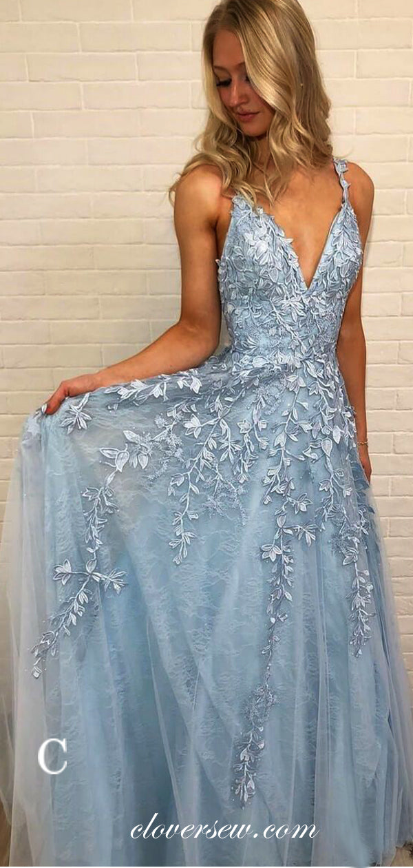 Fashion Lace Applique Mismatched Prom Dresses For Teens, CP0244