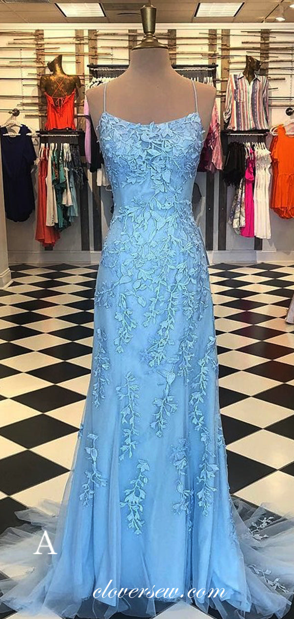 Fashion Lace Applique Mismatched Prom Dresses For Teens, CP0244
