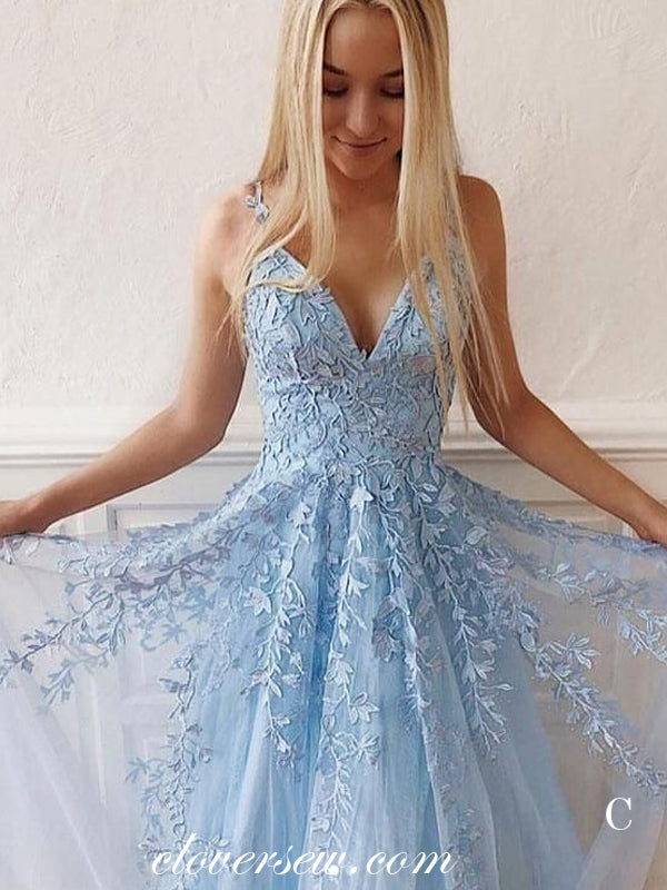 Fashion Lace Applique Mismatched Prom Dresses For Teens, CP0244