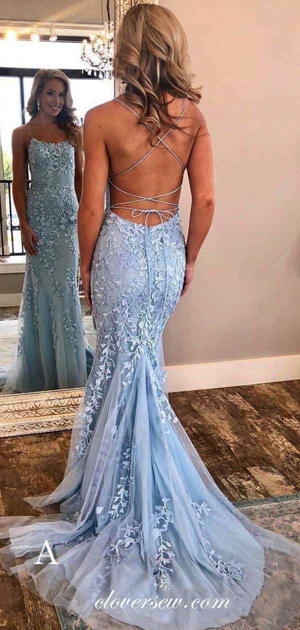 Fashion Lace Applique Mismatched Prom Dresses For Teens, CP0244