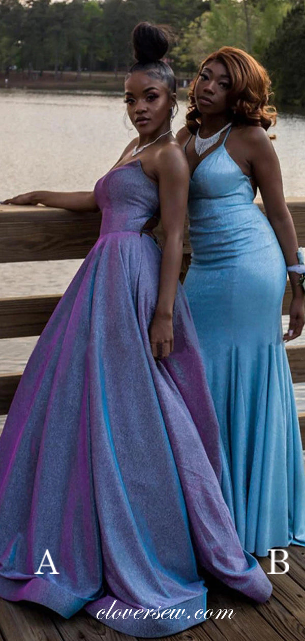 Fashion Shiny Satin Mismatched Prom Dresses, CP0266