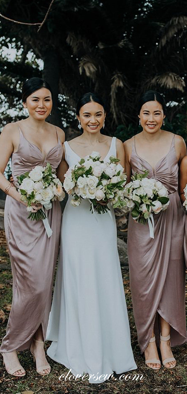 Fashion Spaghetti Strap Sheath High Low Bridesmaid Dresses, CB0003 Fashion Spaghetti Strap Sheath High Low Bridesmaid Dresses, CB0003