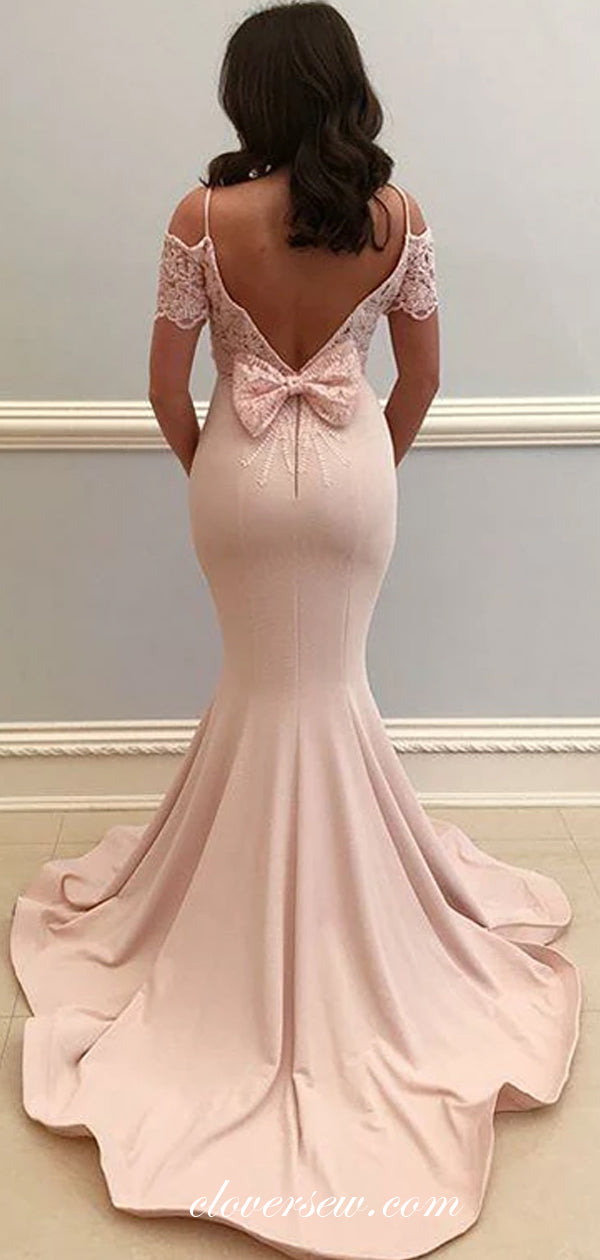 Off The Shoulder Spaghetti Strap Mermaid Prom Dresses,CP0240