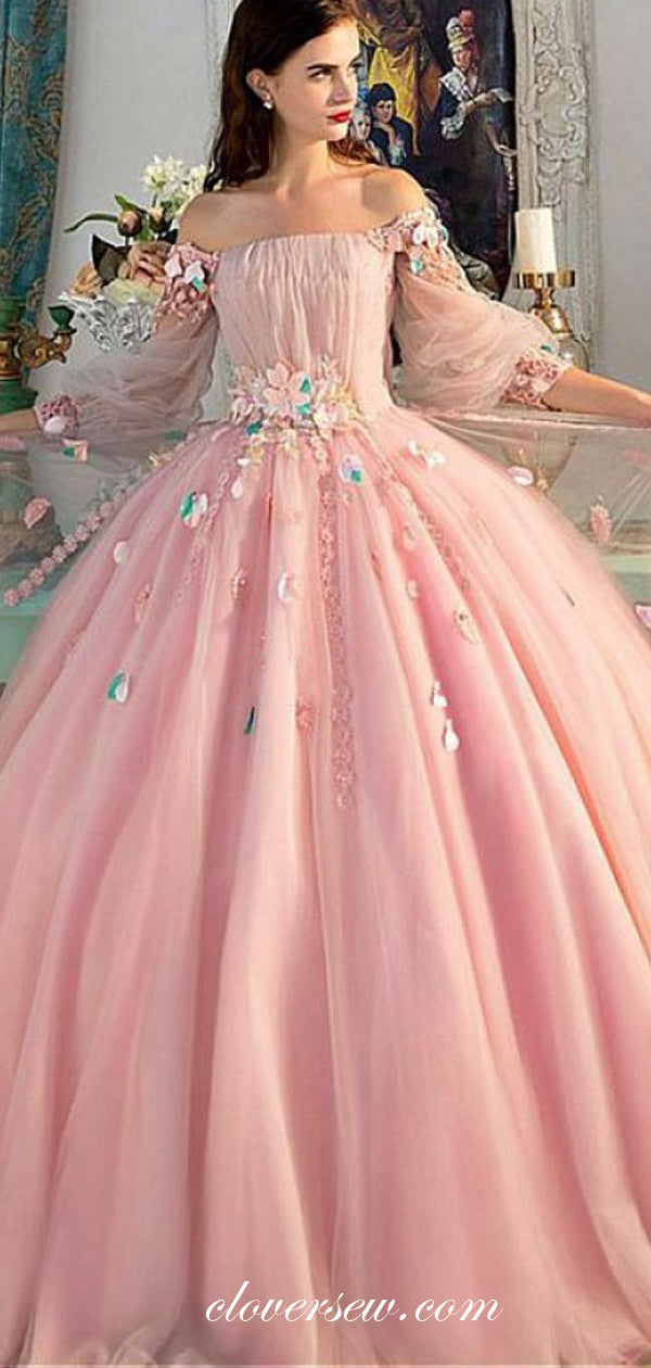 Amazon.com: MBETA Elegant Ball Gown Rose Pink Evening Dress for Women  Wedding Party Luxury Crystal Long Formal Dresses : Clothing, Shoes & Jewelry