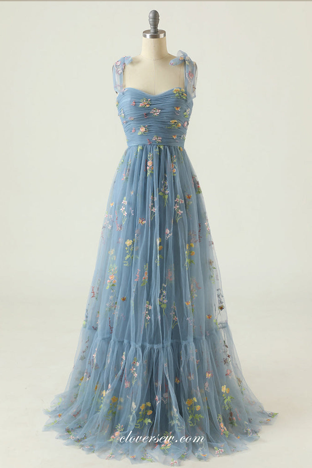 popular dresses for teens Popular Embroidery Tulle Pleating A-line Prom Dresses For Teens, CP0946
