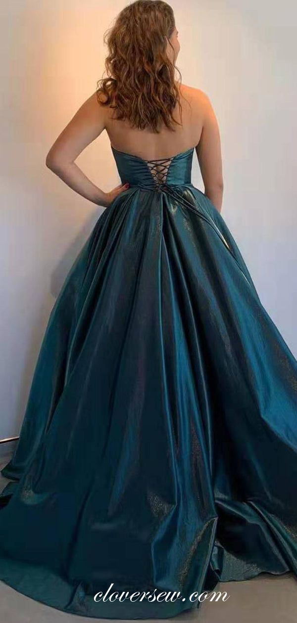 Sweetheart Strapless Lace Up Back Ball Gown Prom Dresss,CP0427