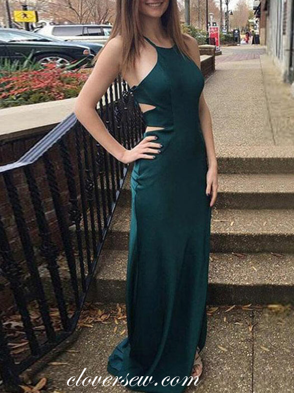 Teal Green Open Back Column Fashion Prom Dresses, CP0816 clover sew Teal Green Open Back Column Fashion Prom Dresses, CP0816 clover sew